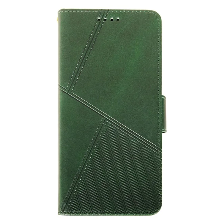IDEWEI For Realme C65 4G Case Scratch-resistant Wallet Calf Texture Leather Phone Cover - Green