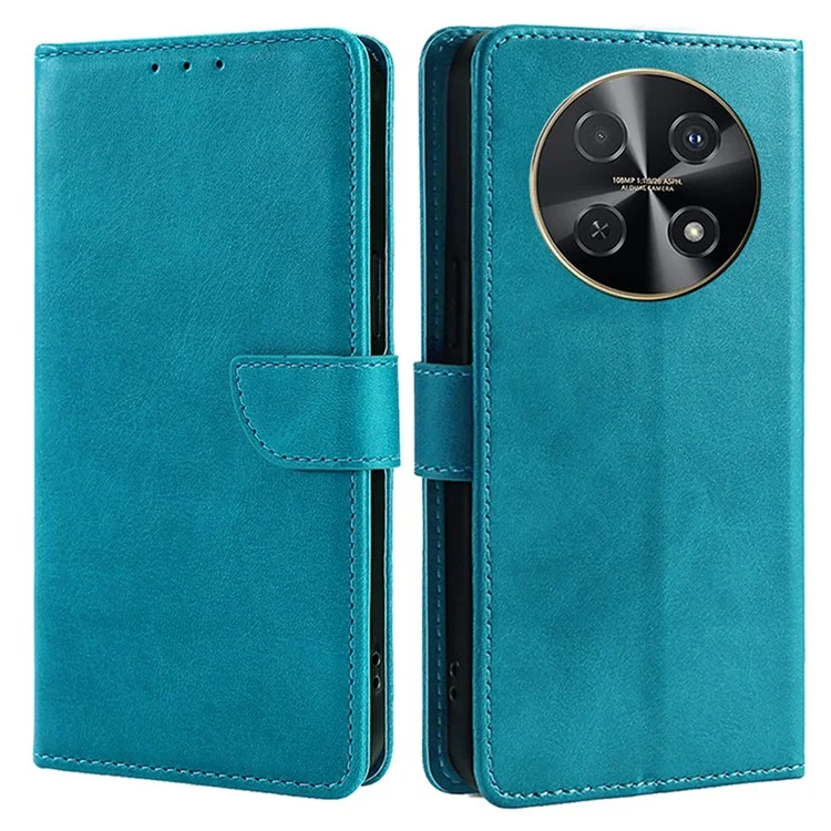 Para Huawei nova 12i 4G Case Calf Texture Magnetic Clasp Stand Mobile Phone Cover - Baby Blue