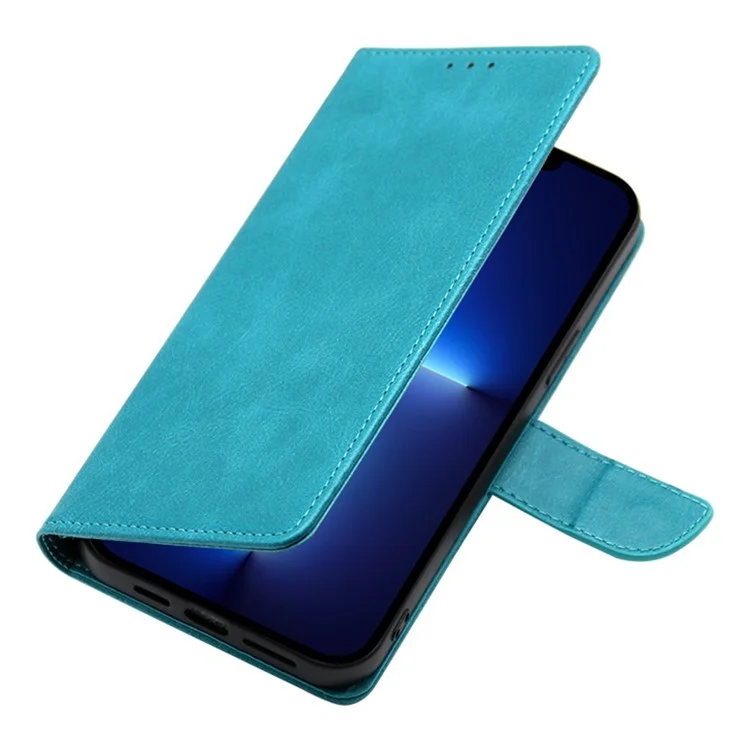 Para Huawei nova 12i 4G Case Calf Texture Magnetic Clasp Stand Mobile Phone Cover - Baby Blue