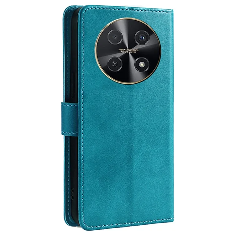 Para Huawei nova 12i 4G Case Calf Texture Magnetic Clasp Stand Mobile Phone Cover - Baby Blue