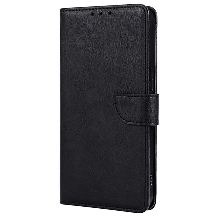 For Infinix Note 40 Pro 5G Case Calf Texture Wallet Stand Leather Phone Cover - Black