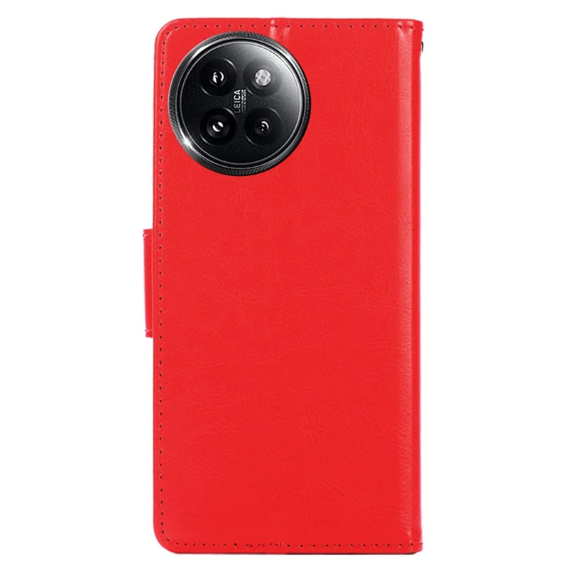 For Xiaomi Civi 4 Pro 5G / 14 Civi 5G Case Leather Phone Wallet Cover with Magnetic Clasp - Red