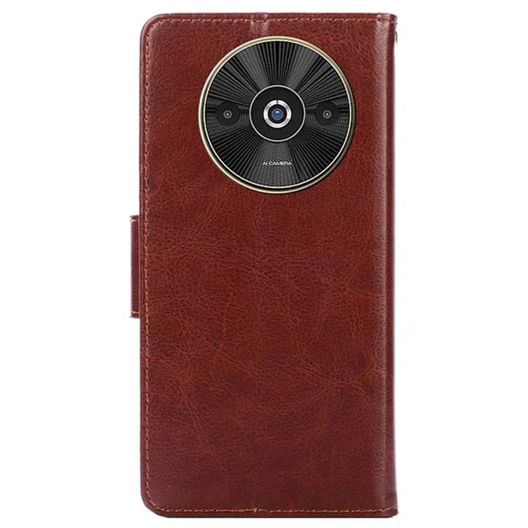 For Xiaomi Redmi A3 4G / Poco C61 4G Leather Wallet Case Mobile Phone Cover Wholesale - Brown