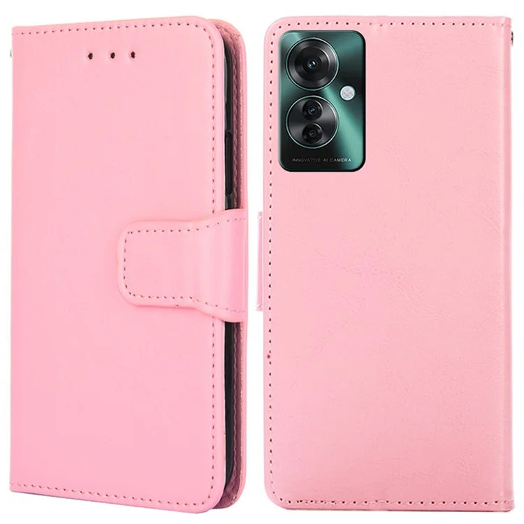 Per Oppo Reno11 F 5G / F25 Pro 5G Custodia in Pelle Portafoglio Stand Flip Cover per Telefono - Rosa