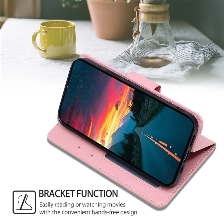 Per Oppo Reno11 F 5G / F25 Pro 5G Custodia in Pelle Portafoglio Stand Flip Cover per Telefono - Rosa