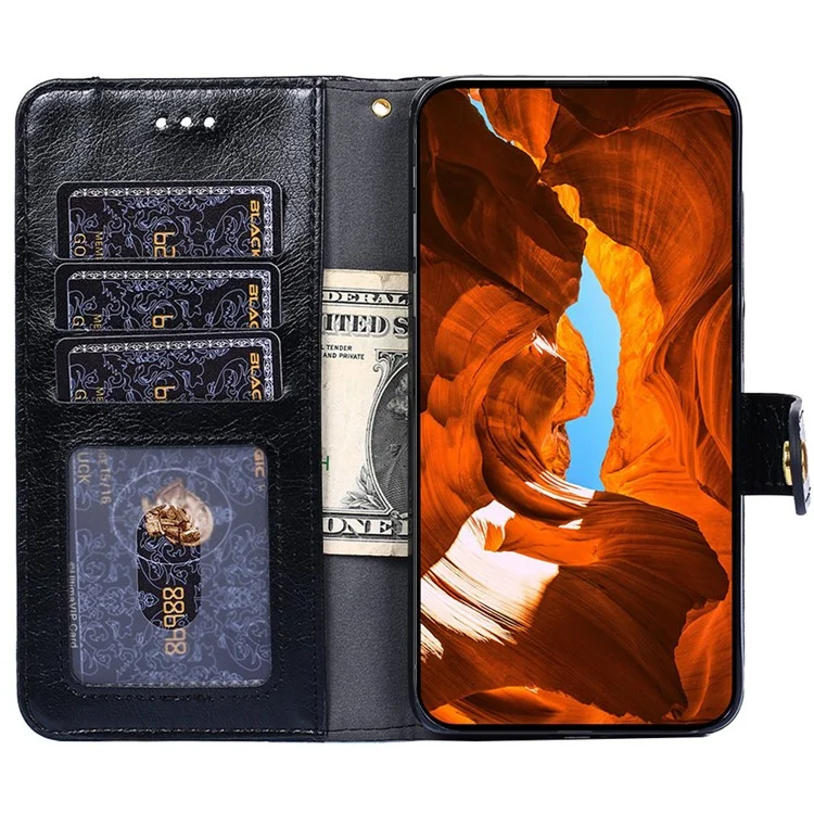 Pour Xiaomi Civi 4 Pro 5G / 14 Civi 5G Étui en cuir PU avec fermeture à glissière Portefeuille Anti-Rayures Support de téléphone - Noir