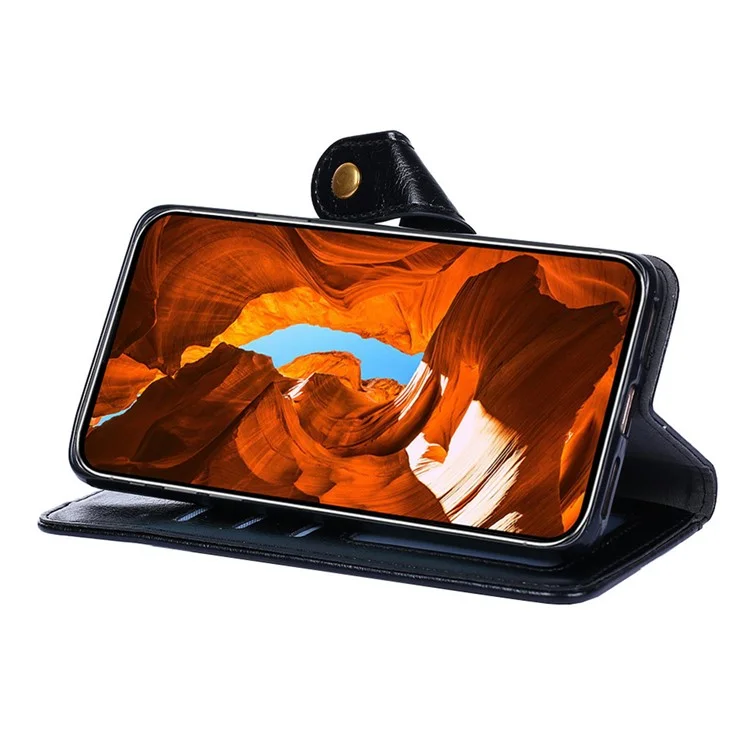 Pour Xiaomi Civi 4 Pro 5G / 14 Civi 5G Étui en cuir PU avec fermeture à glissière Portefeuille Anti-Rayures Support de téléphone - Noir