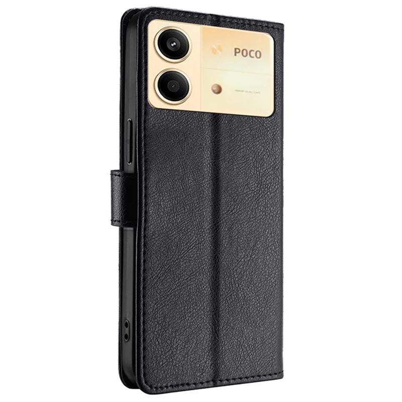 Для Xiaomi Redmi Note 13R Pro 5G Stand Case Full Protection Zipper Wallet Leather Phone Cover - Black