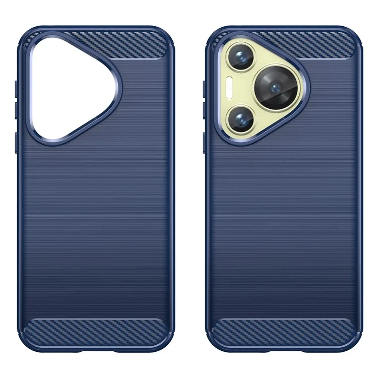 Für Huawei Pura 70 Case Carbon Fiber Texture TPU Handyhülle - Blau