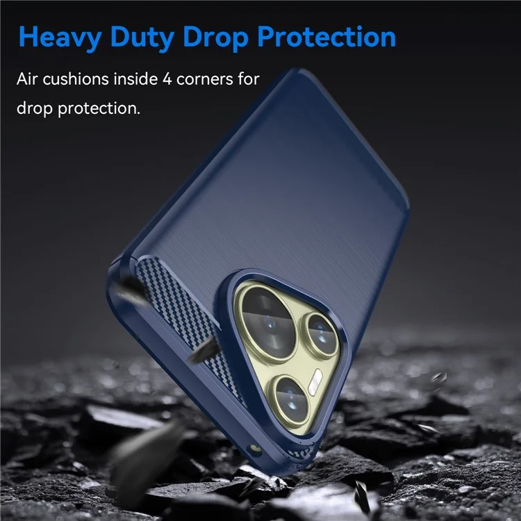Für Huawei Pura 70 Case Carbon Fiber Texture TPU Handyhülle - Blau