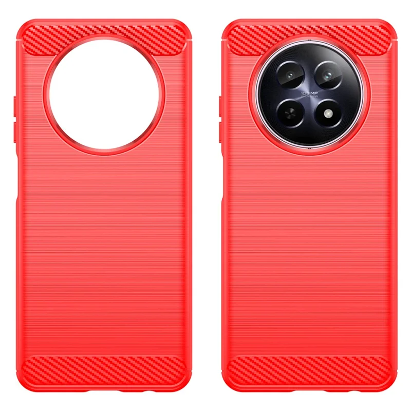 For Realme 12 5G TPU Case Brushed Phone Cover Mobile Accessories   Suppliers - Red