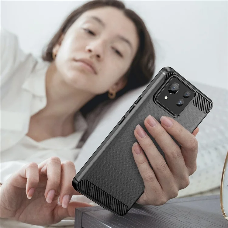 Для Asus Zenfone 11 Ultra 5G TPU чехол углеродного волокна Текстура мягкий чехол для телефона - черный