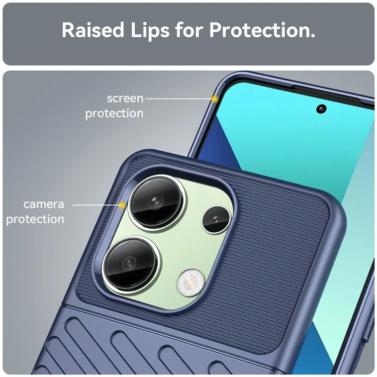 Thunder Series For Xiaomi Redmi Note 13 5G Case Thickened TPU Phone Cover Wholesale - Blue