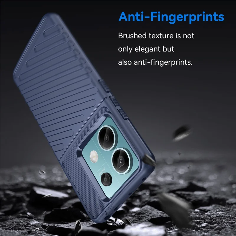 Thunder Series For Xiaomi Redmi Note 13 Pro 5G / Poco X6 5G Case Thickened TPU Soft Phone Cover - Blue