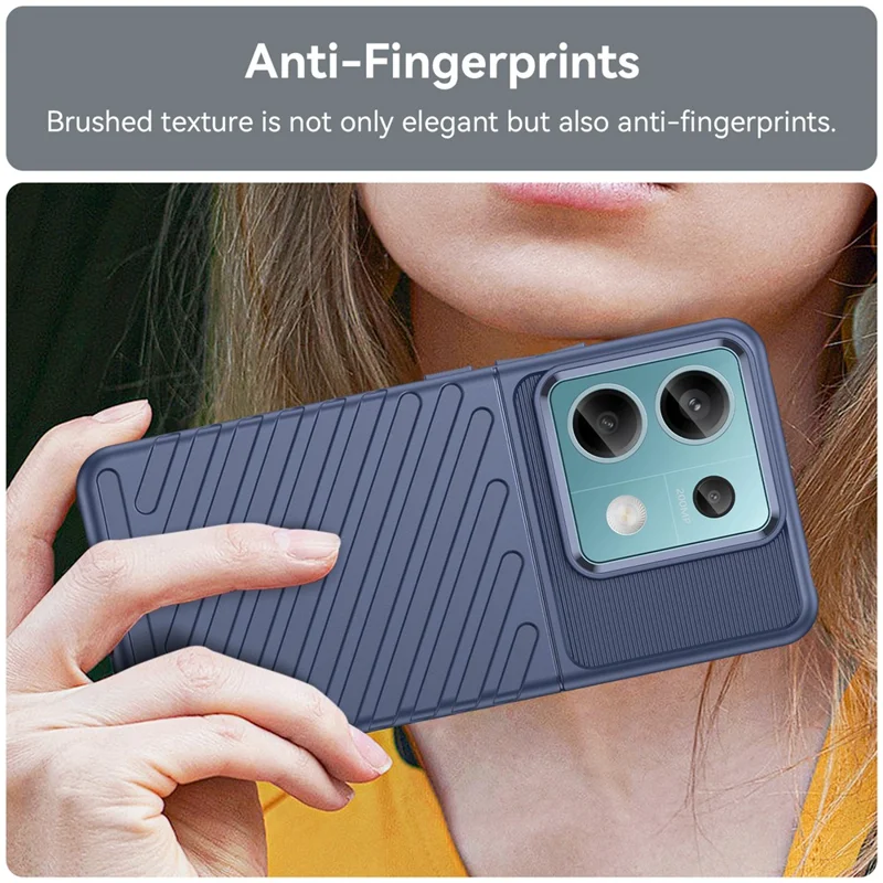 Thunder Series For Xiaomi Redmi Note 13 Pro 5G / Poco X6 5G Case Thickened TPU Soft Phone Cover - Blue