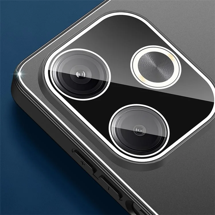 Matte Case for Xiaomi Redmi Turbo 3 5G / Poco F6 5G Bump Proof Metal+PC+TPU Phone Cover - Blackblack+Rose Gold+Rose Gold