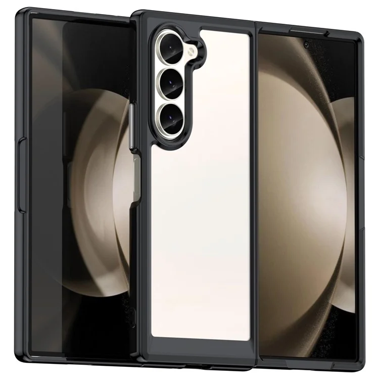 Pour Samsung Galaxy Z Fold6 5G Case Protective TPU+Acrylic Phone Mobile Parts Wholesale - Noir