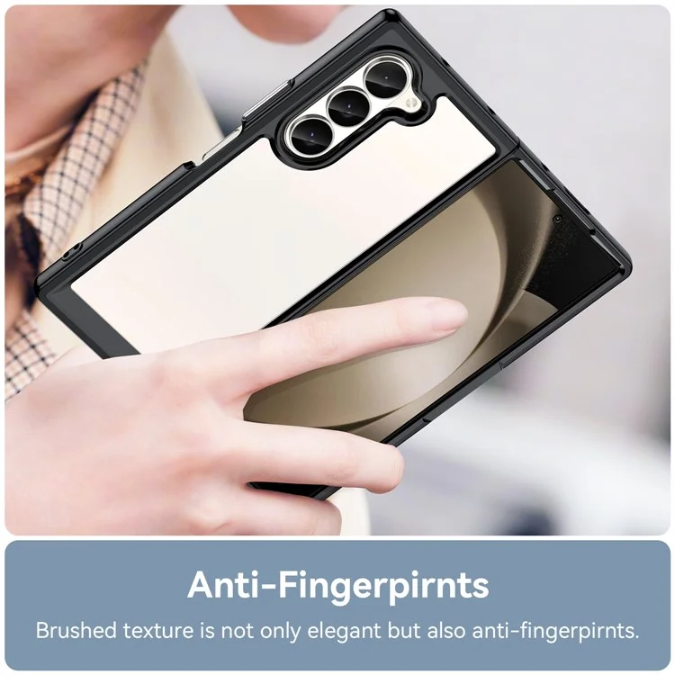 Pour Samsung Galaxy Z Fold6 5G Case Protective TPU+Acrylic Phone Mobile Parts Wholesale - Noir