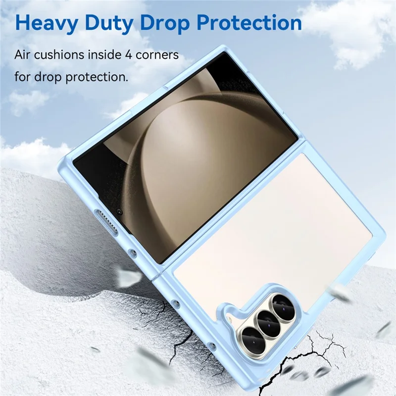 For Samsung Galaxy Z Fold6 5G Case Protective TPU+Acrylic Phone Mobile Parts   - Blue