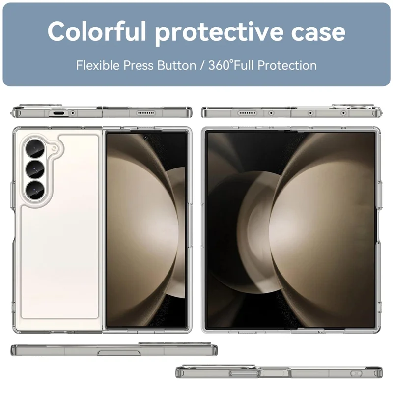 Para Samsung Galaxy Z Fold6 5G Carcasa Protectora TPU+Acrílico Partes Móviles al por Mayor - Transparente