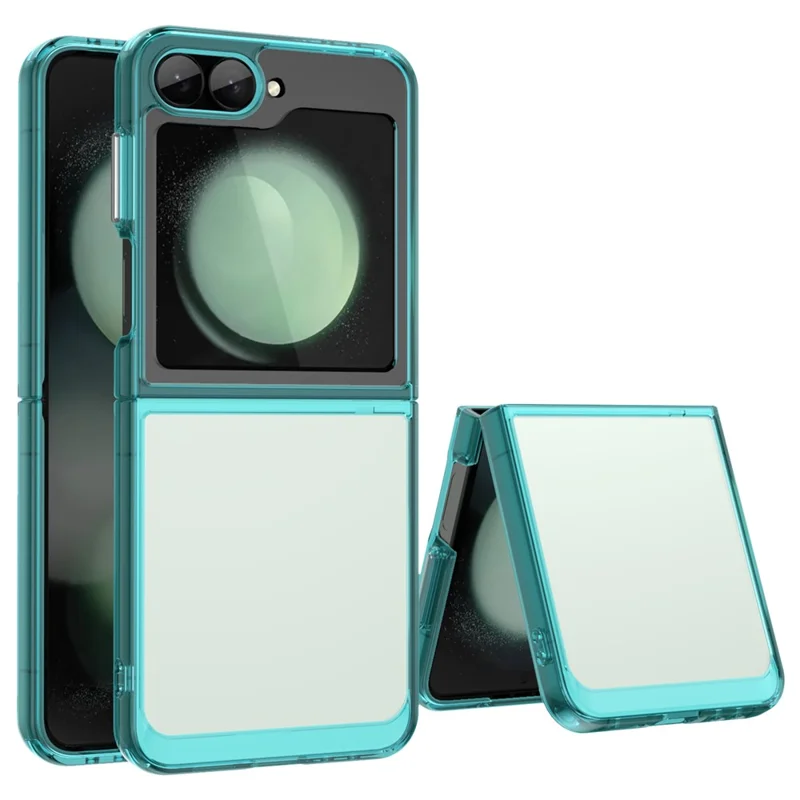 Per Samsung Galaxy Z Flip6 5G Case TPU+Acrylic Shockproof Phone Cover - Blu Trasparente