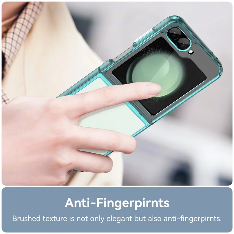 Per Samsung Galaxy Z Flip6 5G Case TPU+Acrylic Shockproof Phone Cover - Blu Trasparente