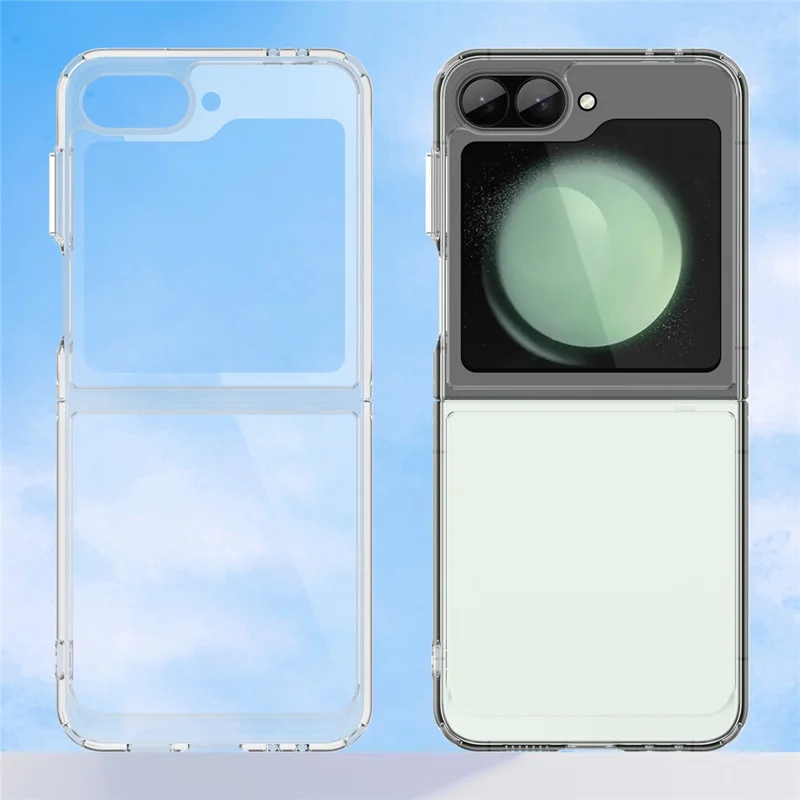 For Samsung Galaxy Z Flip7 FE 5G / Z Flip6 5G Case TPU+Acrylic Shockproof Phone Cover - Transparent
