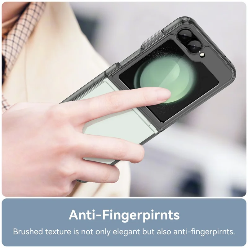 For Samsung Galaxy Z Flip7 FE 5G / Z Flip6 5G Case TPU+Acrylic Shockproof Phone Cover - Transparent