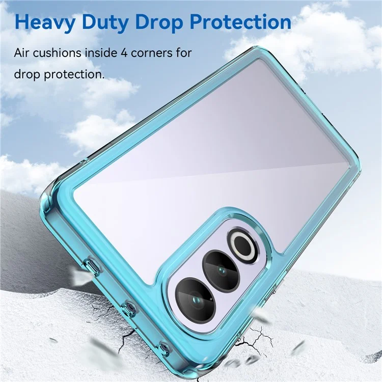 For OnePlus Ace 3V 5G Case TPU Frame Clear Acrylic Phone Shell Wholesale Cell Phone Accessories - Transparent Blue