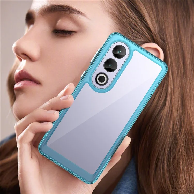 For OnePlus Ace 3V 5G Case TPU Frame Clear Acrylic Phone Shell Wholesale Cell Phone Accessories - Transparent Blue