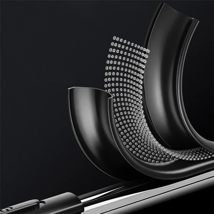 For iPhone 14 Matte Case Metal+PC+TPU Shockproof Mobile Phone Cover - Black+Brushed Black
