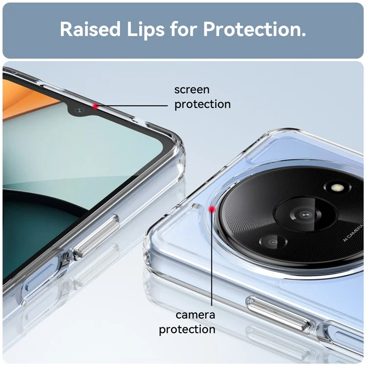 Per Xiaomi Redmi A3 / Poco C61 4G Custodie per Cellulari Candy Series Slim-Fit Cover Protettiva in TPU - Trasparente