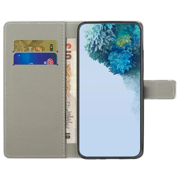 Per Samsung Galaxy M15 5G / F15 5G Custodia Flip in Pelle con Stampa a Motivi - Custodia con Portafoglio e Sticker degli Gufi