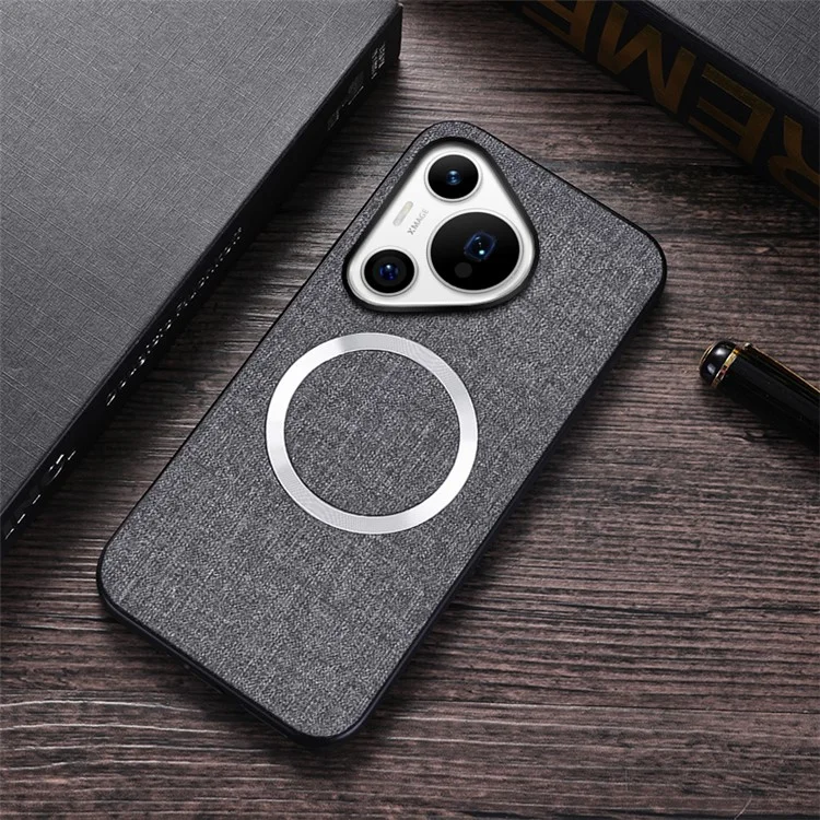 Para Huawei Pura 70 Pro / Pura 70 Pro+ Capa TPU+Cloth Dropproof Magnetic Phone Cover - Cinza
