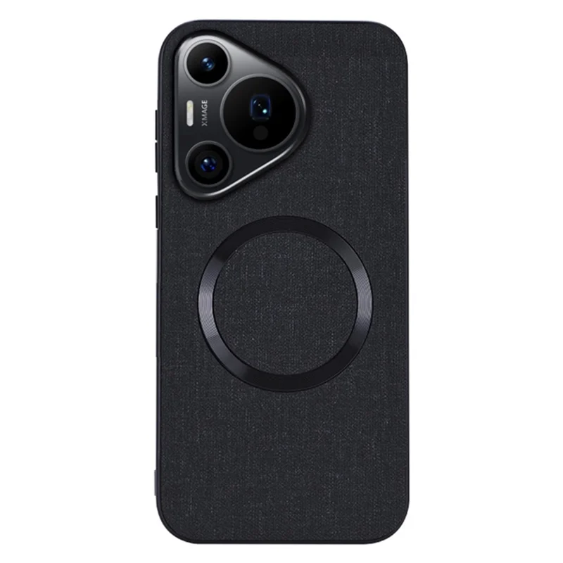 Per Huawei Pura 70 Case Compatibile con MagSafe TPU+Cloth Protective Cover - Nero