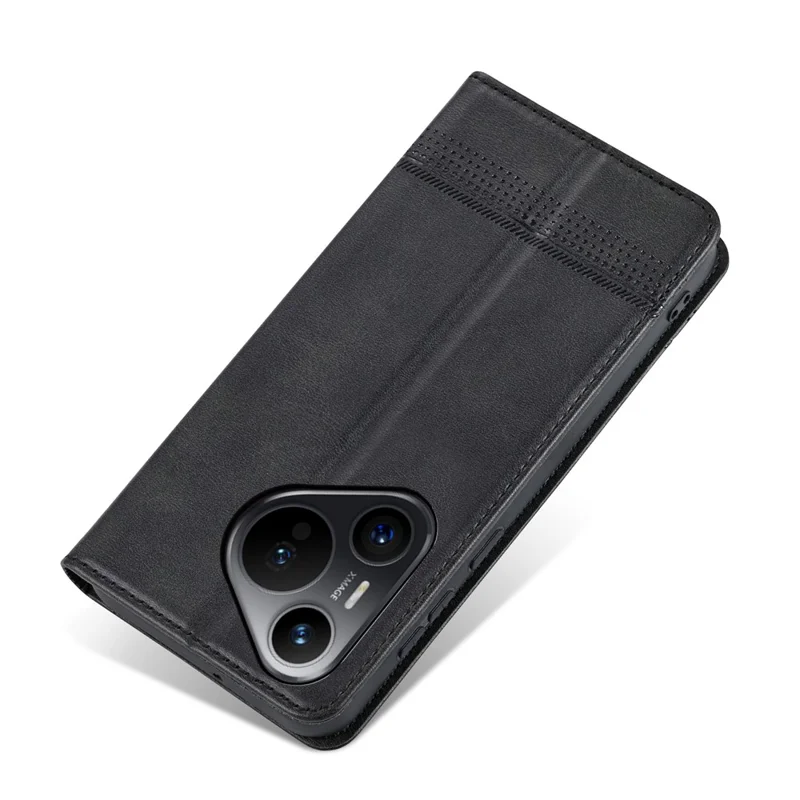 AZNS Für Huawei Pura 70 Wallet Case PU Leder Magnetischer Stoßabsorbierender Telefonschutz - Schwarz