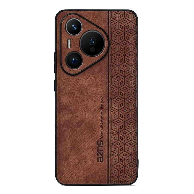 AZNS Para Huawei Pura 70 Case PU Leather+TPU Resistente a Arranhões Capa Traseira - Marrom