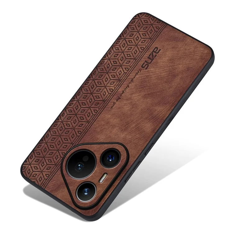 AZNS Para Huawei Pura 70 Case PU Leather+TPU Resistente a Arranhões Capa Traseira - Marrom
