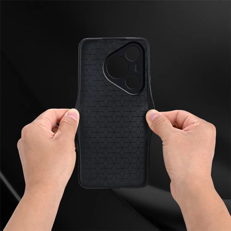 AZNS для Huawei Pura 70 Pro / Pura 70 Pro+ Чехол из искусственной кожи + ТПУ с гравированным рисунком - Коричневый