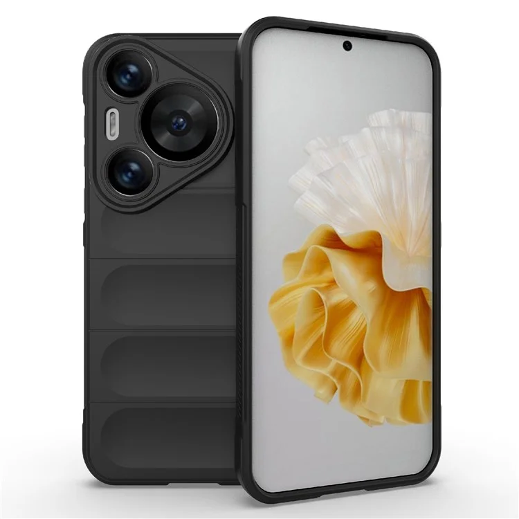 Для Huawei Pura 70 Pro / Pura 70 Pro+ Чехол из TPU с нескользящей задней панелью - черный