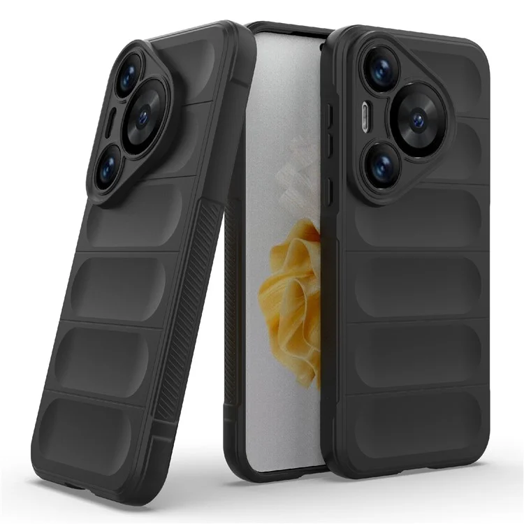 Для Huawei Pura 70 Pro / Pura 70 Pro+ Чехол из TPU с нескользящей задней панелью - черный
