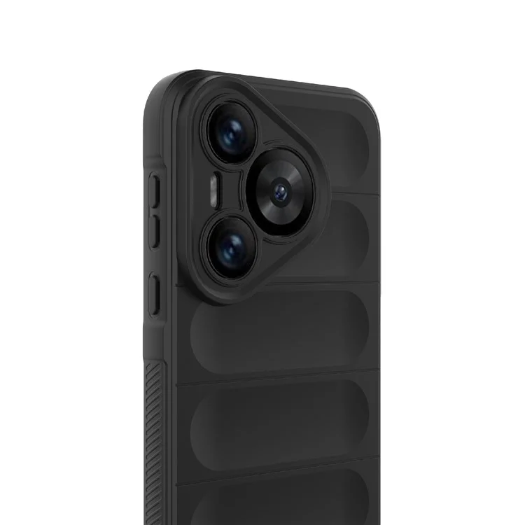 For Huawei Pura 70 Case Shock Absorption Soft TPU Phone Cover - Black