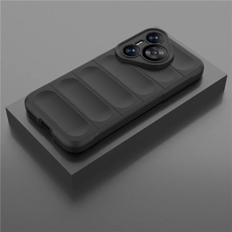 For Huawei Pura 70 Case Shock Absorption Soft TPU Phone Cover - Black