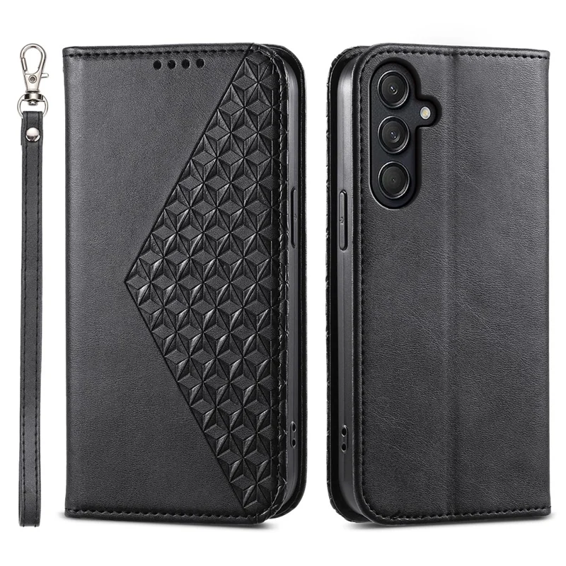 For Samsung Galaxy M55 5G / C55 5G / F55 5G Case PU Leather Wallet Phone Cover Mobile Accessories   - Black