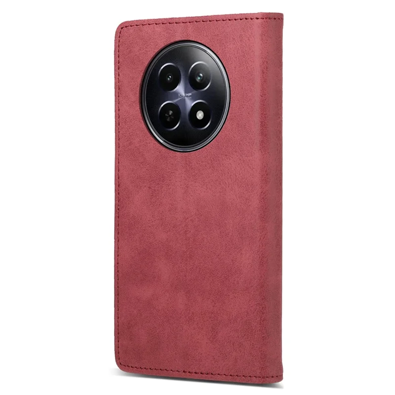 DF-05 Funda de Negocios PU Leather RFID Blocking Wallet Phone Cover - Rojo para Realme 12 5G / 12x 5G