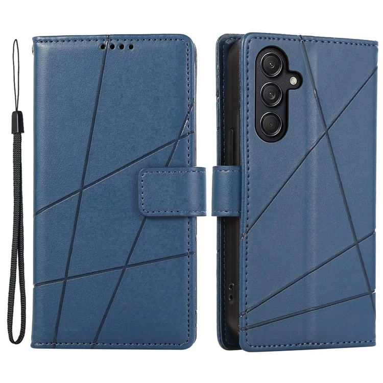 DF-06 Чехол для Samsung Galaxy M55 5G / C55 5G / F55 5G с тиснёным узором, защитный кожаный чехол для мобильного телефона, оптовая продажа - синий