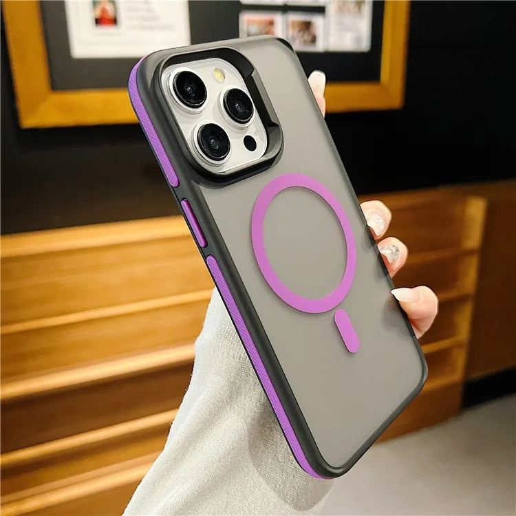 For iPhone 14 Pro Wholesale Case TPU+PC Phone Cover Compatible with MagSafe - Purple