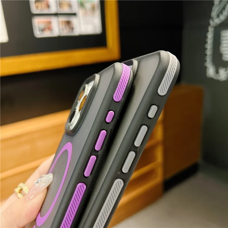 For iPhone 14 Pro Wholesale Case TPU+PC Phone Cover Compatible with MagSafe - Purple