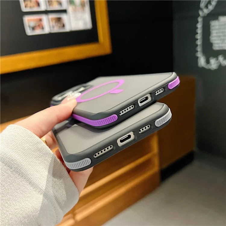 For iPhone 14 Pro Wholesale Case TPU+PC Phone Cover Compatible with MagSafe - Purple