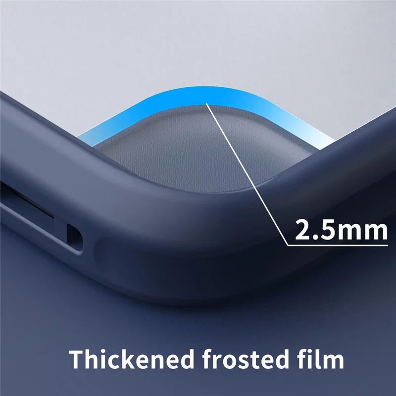 For iPhone 14 Pro Max Case Frosted TPU+Acrylic Phone Back Shell - Sapphire